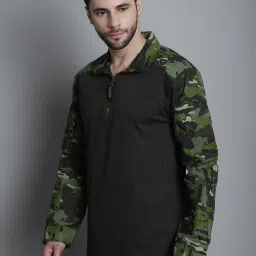 MOUNTMILLER Men's Camouflage Full Sleeve Ripstop Tactical Polo T-shirt image 3