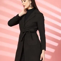 Chkokko Black Plain Coat image 3