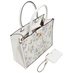 ALDO Multicolor Floral Large Tote Handbag with Pouch image 3