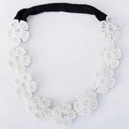 Choko Off White Floral Head Bands image 3