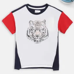 Blue Giraffe Boys Multicolor T-Shirt-image-0