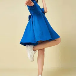 People by Pantaloons Navy Print Dress image 3