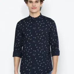 Forever 21 Navy Regular Fit Printed Shirts-picture-22