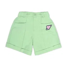 United Colors of Benetton Kids Green Cotton Shorts-picture-30
