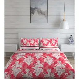 Layers Bologna Floral Red 148 TC Cotton King Bedding Set-picture-10