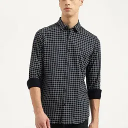 United Colors Of Benetton Black Cotton Slim Fit Checks Shirt-picture-33