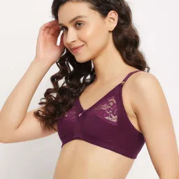 Clovia Purple Plain Bra image 3