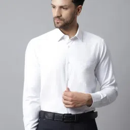 Cantabil White Cotton Regular Fit Shirt-picture-30