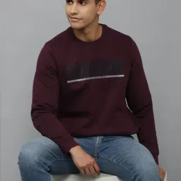 Louis Philippe Sport Maroon Regular Fit Printed Sweatshirt-picture-32