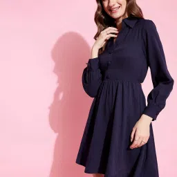 KASSUALLY Navy Fit & Flare Dress image 3