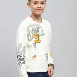 Monte Carlo Boys White Cotton Blend Printed Sweatshirt image 3