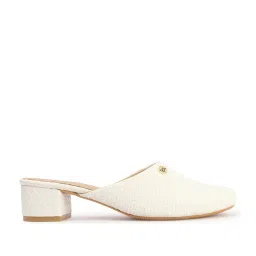 Carlton London Women's White Mule Shoes image 3