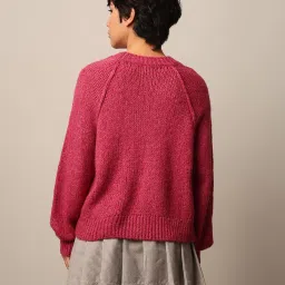 Only Pink Self Design Pullover image 3