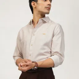 Andamen Beige Cotton Regular Fit Shirt image 3