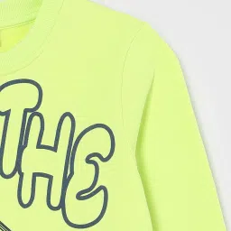 Fame Forever by Lifestyle Boys Yellow Cotton Polyblend Printed Sweatshirt image 3