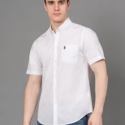 Red Tape White Cotton Regular Fit Shirt image 3
