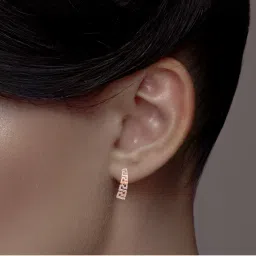 C. Krishniah Chetty Group Gold Geometric Grace Rose Staircase Earrings image 3
