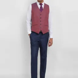 Allen Solly Navy Slim Fit Three Piece Suit image 3