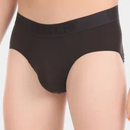 Calvin Klein Black Cotton Regular Fit Logo Printed Briefs image 3