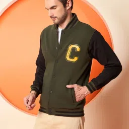 Club York Green Regular Fit Colorblock Jacket image 3
