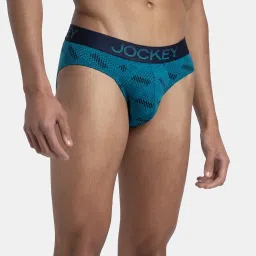 Jockey FP22 Men's Super Combed Cotton Elastane Stretch Printed Brief with Ultrasoft Waistband image 3