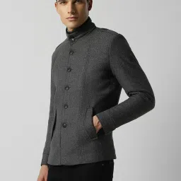 Van Heusen Grey Regular Fit Printed Jacket image 3