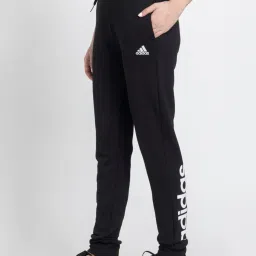 adidas Black Cotton Printed Sports Joggers image 3
