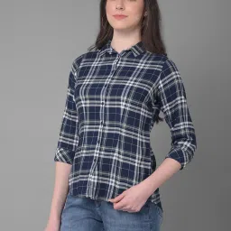 Crimsoune Club Navy Check Shirt image 3