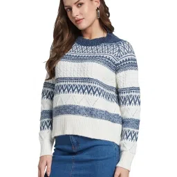 METTLE Grey Printed Regular Fit Pullover image 3