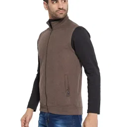 Octave Brown Regular Fit Solid Jacket image 3