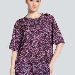 Puma Purple Printed Sports T-Shirt-picture-25