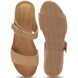 Eridani Women's Jake Beige Casual Wedges image 3