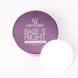 Half N Half Base It Right Seamless Cover Compact Powder with SPF 15 Vanilla Rose-01 - 20 gm image 2