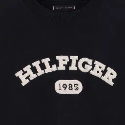 TOMMY HILFIGER Boys Navy Cotton Embroidered Sweater image 3