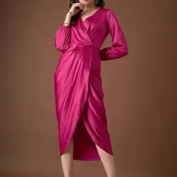Mabish By Sonal Jain Pink A-Line Dress image 4