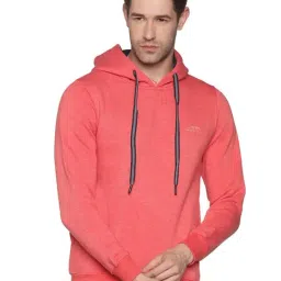 SHOWOFF Pink Cotton Slim Fit Solid Sweatshirt-image-30