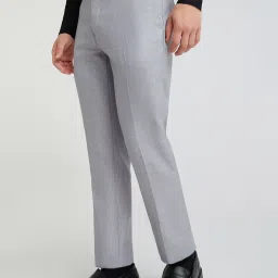 Raymond Blue Slim Fit Checks Trousers image 3