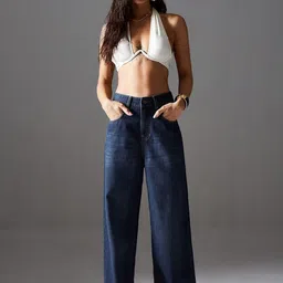 Miss Chase Fate in Rhythm Women Wide Leg High-Rise Light Fade Jeans-picture-12