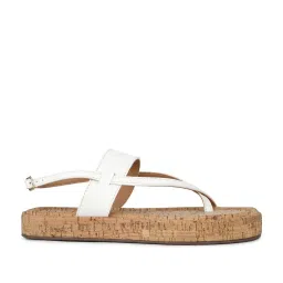 Inc.5 Women's White Cross Strap Sandals image 3