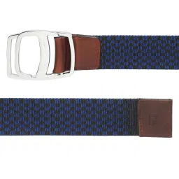 Carlton London Navy Leather Casual Belt for Men image 3