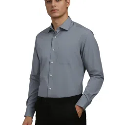 Louis Philippe Grey Regular Fit Shirt image 3