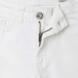 Blue Giraffe Kids White Tapered Fit Jeans image 3