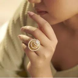 Kisna Diamond & Gold Jewellery Yashita 14k (585) Diamond & Gold Ring For Women image 3