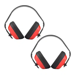 Robustt Earmuffs for Noise Reduction Red and Black with Soft Foam Filled Cusion Pack of 2-picture-27