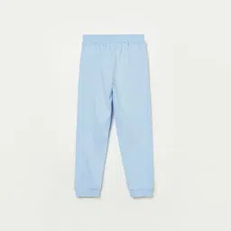 Fame Forever By Lifestyle Light Blue Cotton Regular Fit Trackpants image 2