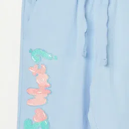 Fame Forever By Lifestyle Light Blue Cotton Regular Fit Trackpants image 3