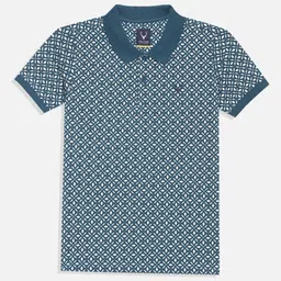 Allen Solly Junior Boys Floral Printed Polo Collar Cotton T-shirt-picture-23