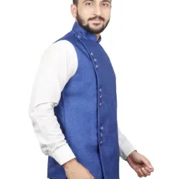 SG LEMAN Royal Blue Regular Fit Waistcoats image 4