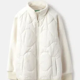 United Colors of Benetton Boys Off White Quilted Jacket-picture-33