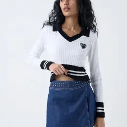 nuon women Nuon by Westside White Colorblock Top-picture-24